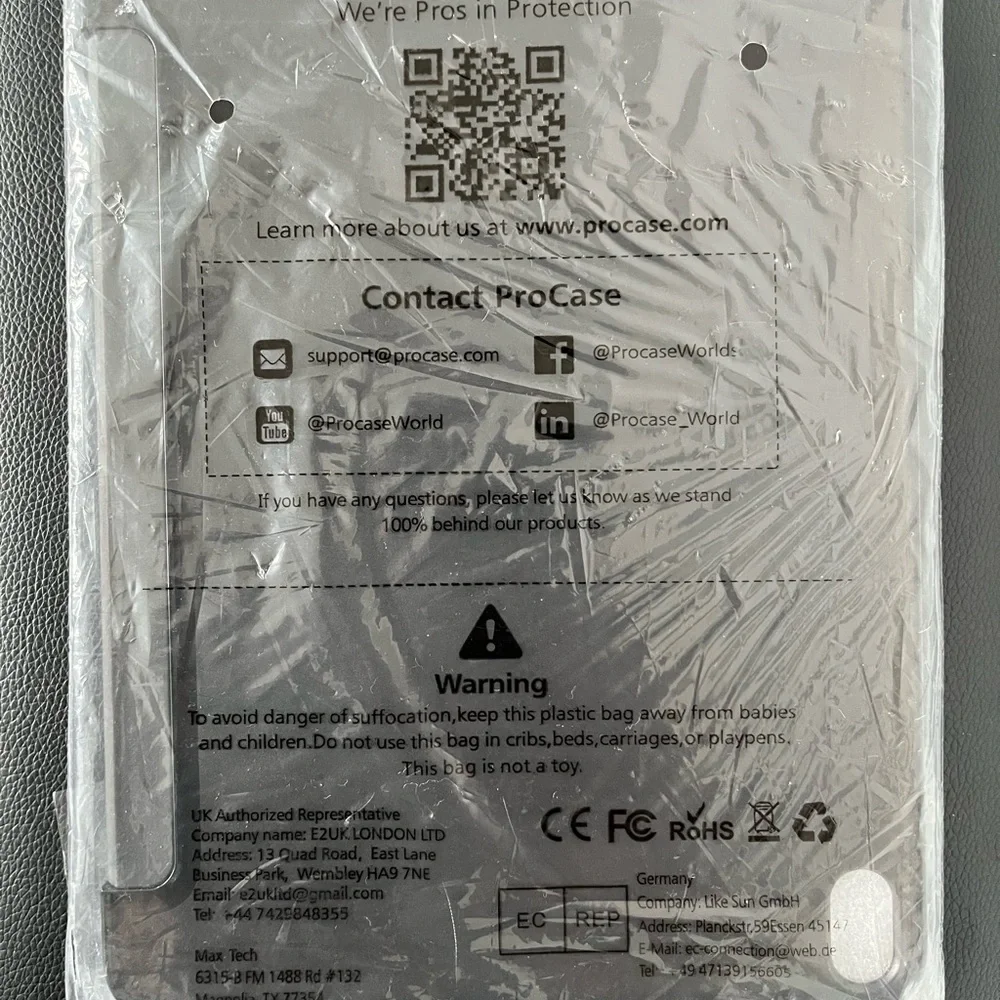 NEW IN PACKAGING || BLACK || PROCASE IPAD AIR 4 CASE 4th GEN 2020
